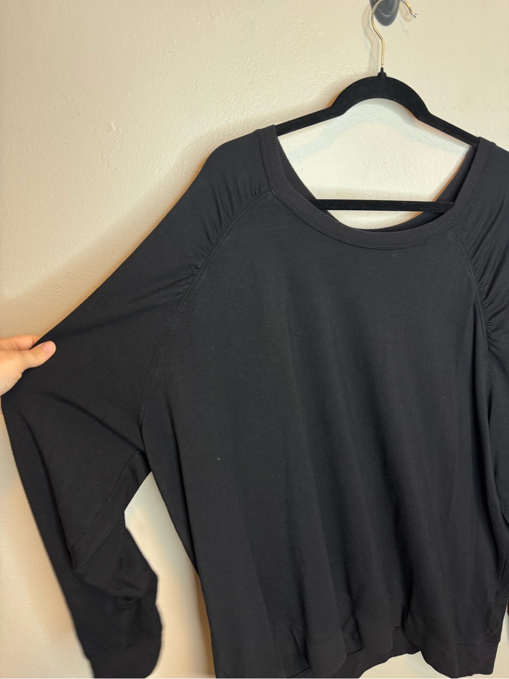 Athleta Mindset Pacific Sweatshirt Black Athleisure Long Sleeve Comfy - Picture 7 of 11